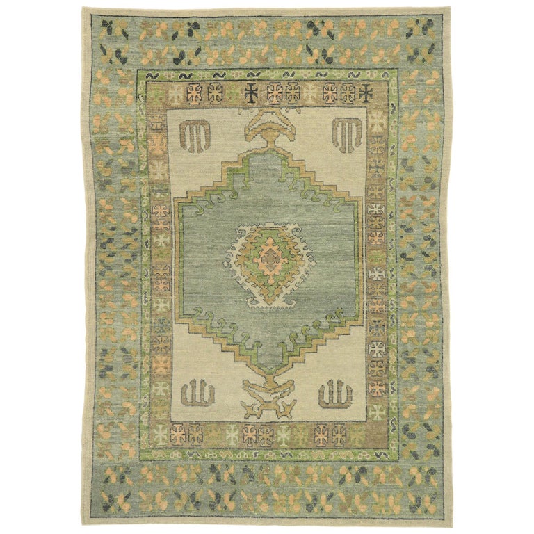 New Contemporary Turkish Oushak Rug with Modern Tribal Boho Chic Style ...