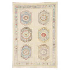 New Contemporary Turkish Oushak Rug with Modern Tribal Style