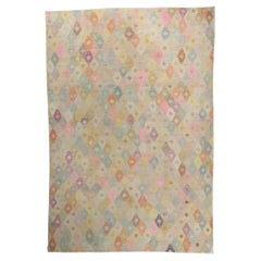 New Contemporary Turkish Oushak Rug with Pastel Colors
