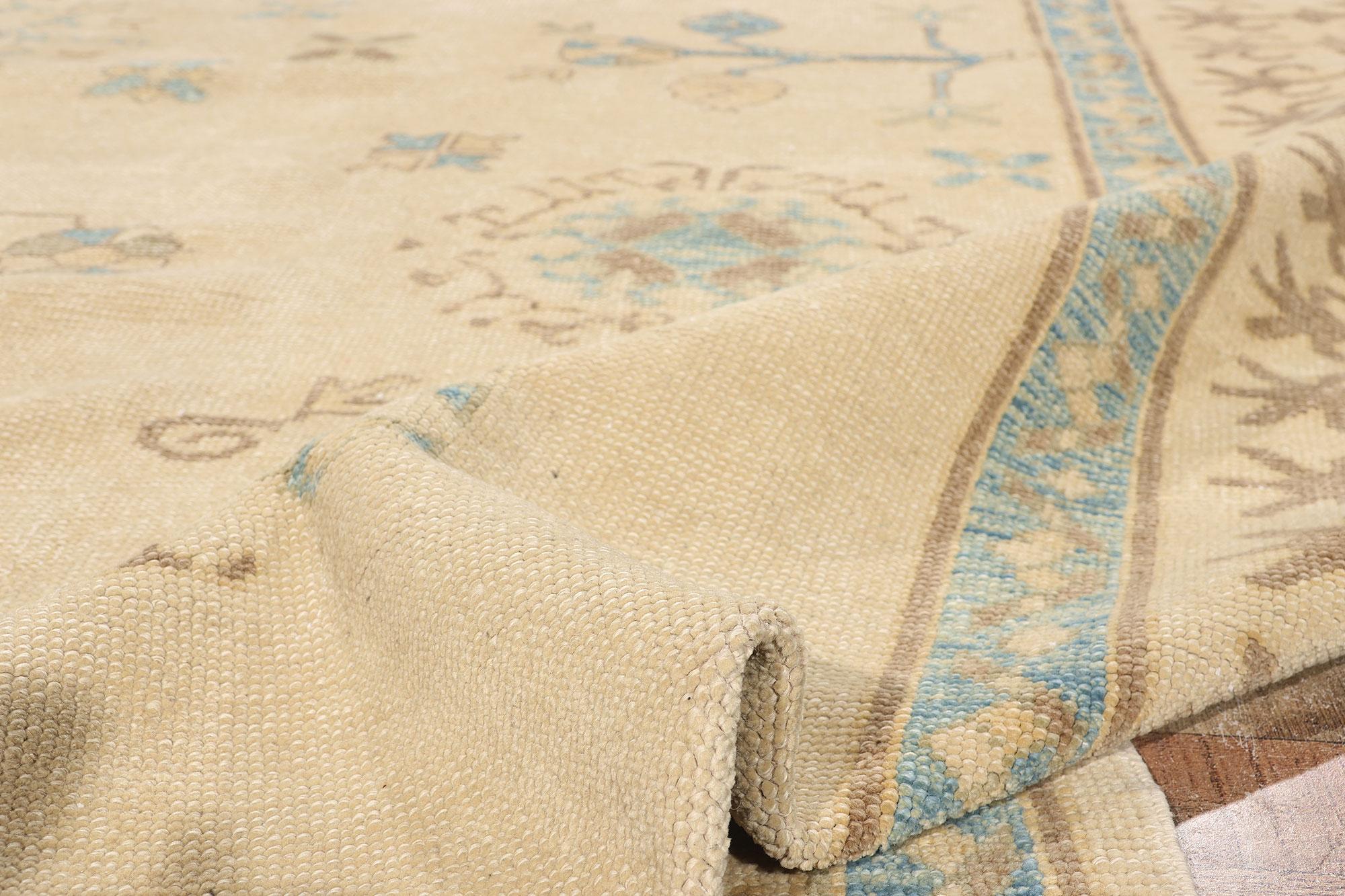 Classical Greek New Contemporary Turkish Oushak Rug with Traditional Style For Sale