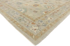 New Contemporary Turkish Oushak Rug with Transitional Modern Style