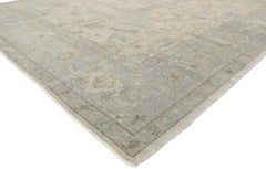 New Contemporary Turkish Oushak Rug with Transitional Modern Style