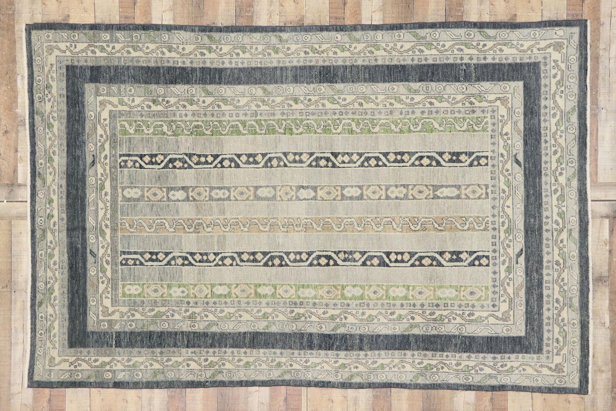 New Contemporary Turkish Oushak Rug with Transitional Modern Style For Sale 3