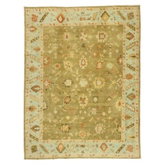 New Contemporary Turkish Oushak Rug with Transitional Style and Modern Colors