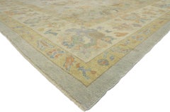 New Contemporary Turkish Oushak Rug with Transitional Style