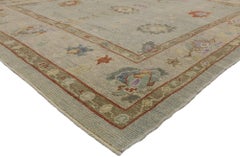 New Contemporary Turkish Oushak Rug with Transitional Style