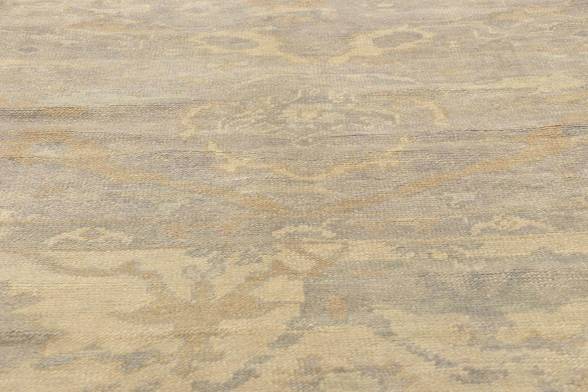 Wool New Contemporary Turkish Oushak Rug For Sale