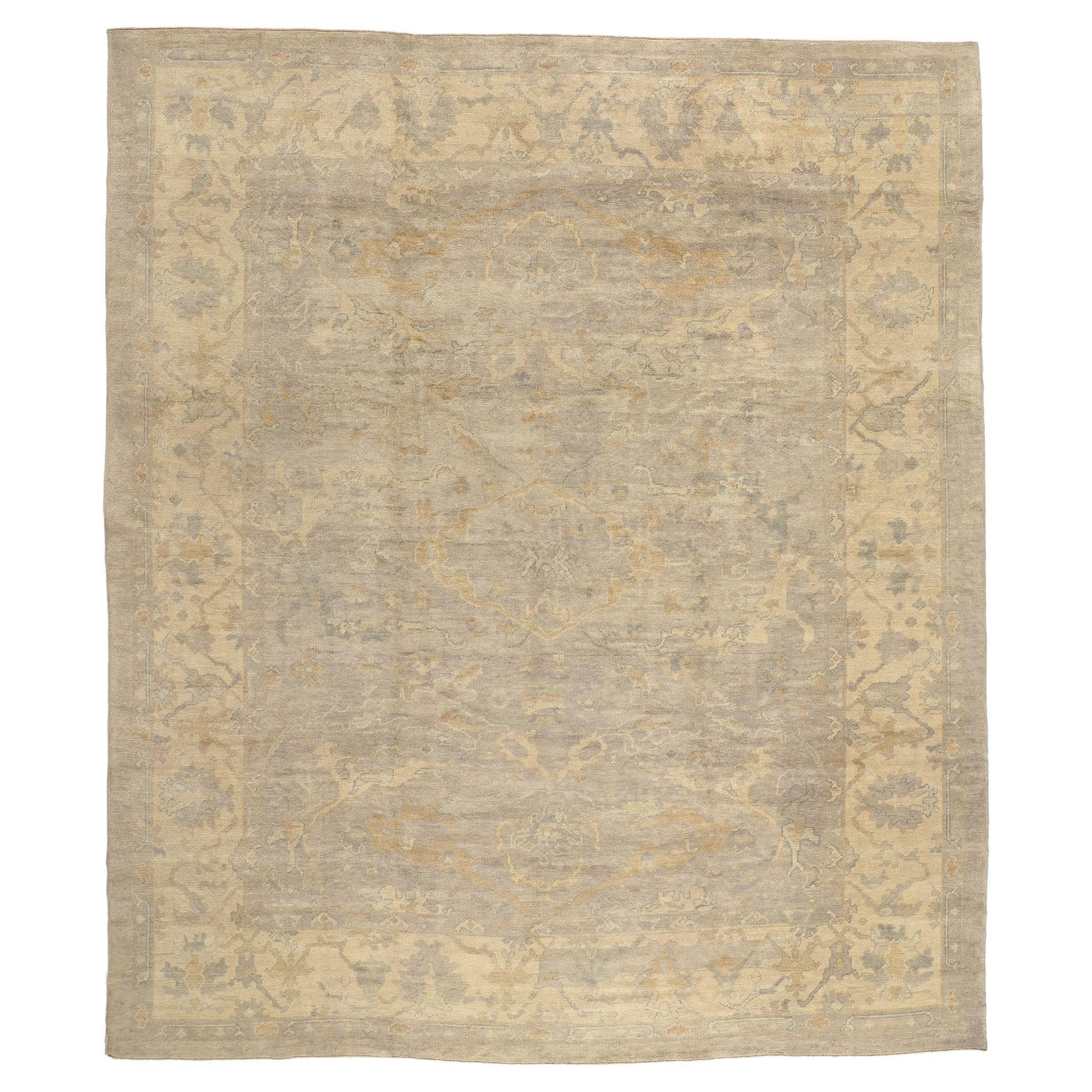 New Contemporary Turkish Oushak Rug For Sale