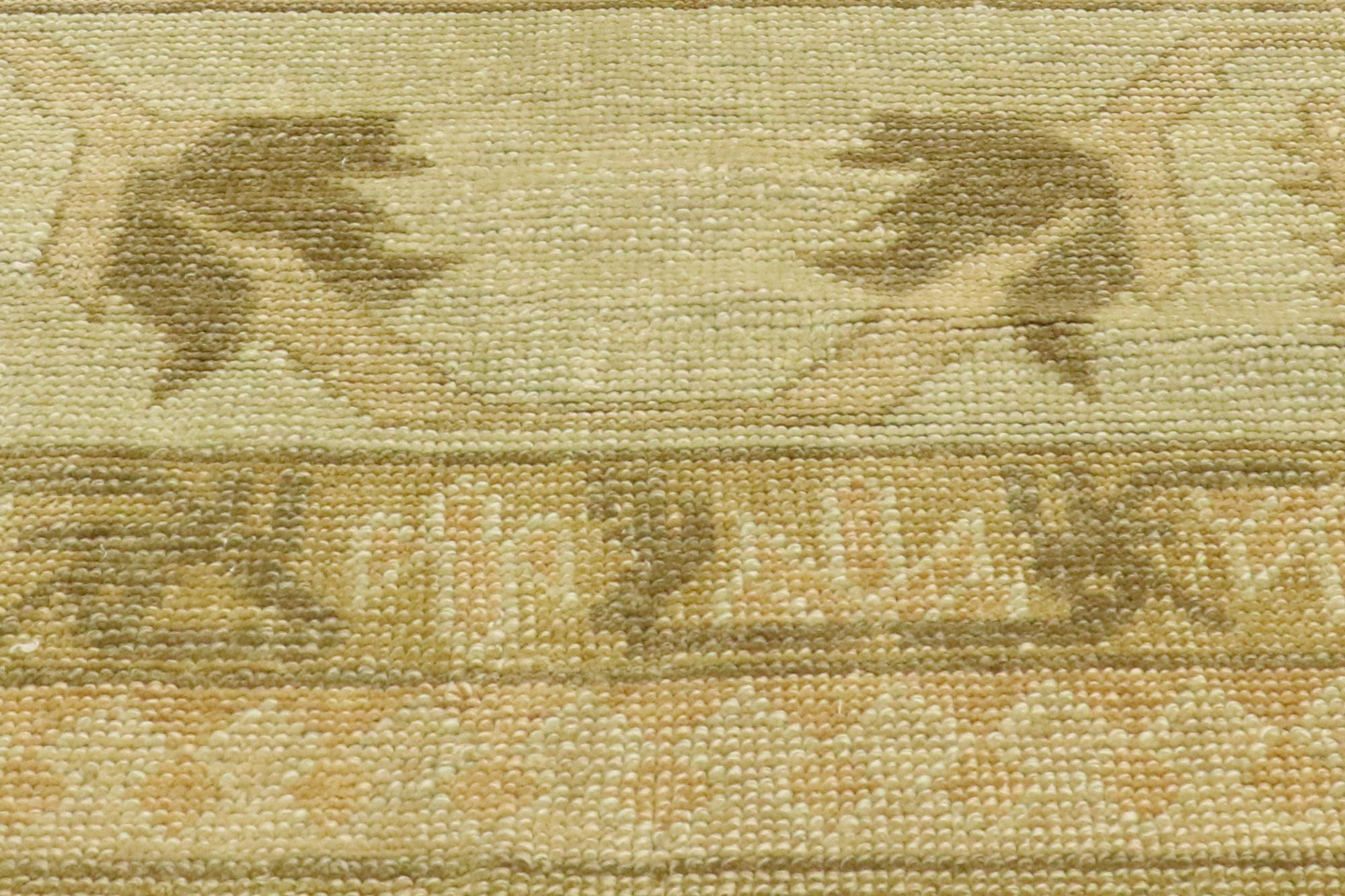 Zeitgenössischer türkischer Oushak-Teppich im Übergangsstil in neutralen Farben im Angebot 4