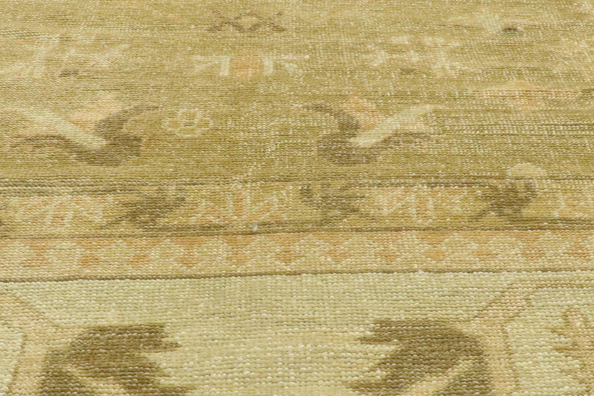 Zeitgenössischer türkischer Oushak-Teppich im Übergangsstil in neutralen Farben im Angebot 5