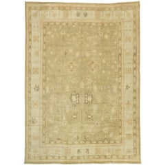 New Contemporary Turkish Oushak Rug with Transitional Style in Neutral Colors