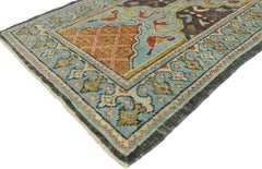 New Contemporary Turkish Oushak Runner with Modern Italian Cottage Style