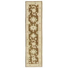 New Contemporary Turkish Oushak Runner with Modern Shaker Style