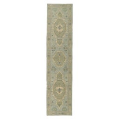 New Turkish Oushak Runner with Modern Style