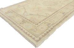 New Contemporary Turkish Oushak Runner with Modern Transitional Style