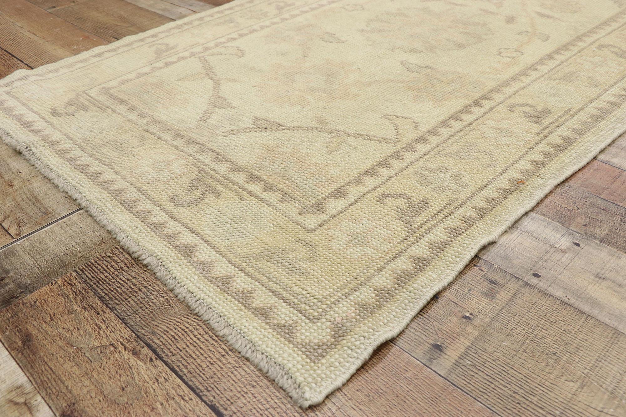 New Contemporary Turkish Oushak Runner with Modern Transitional Style For Sale 1