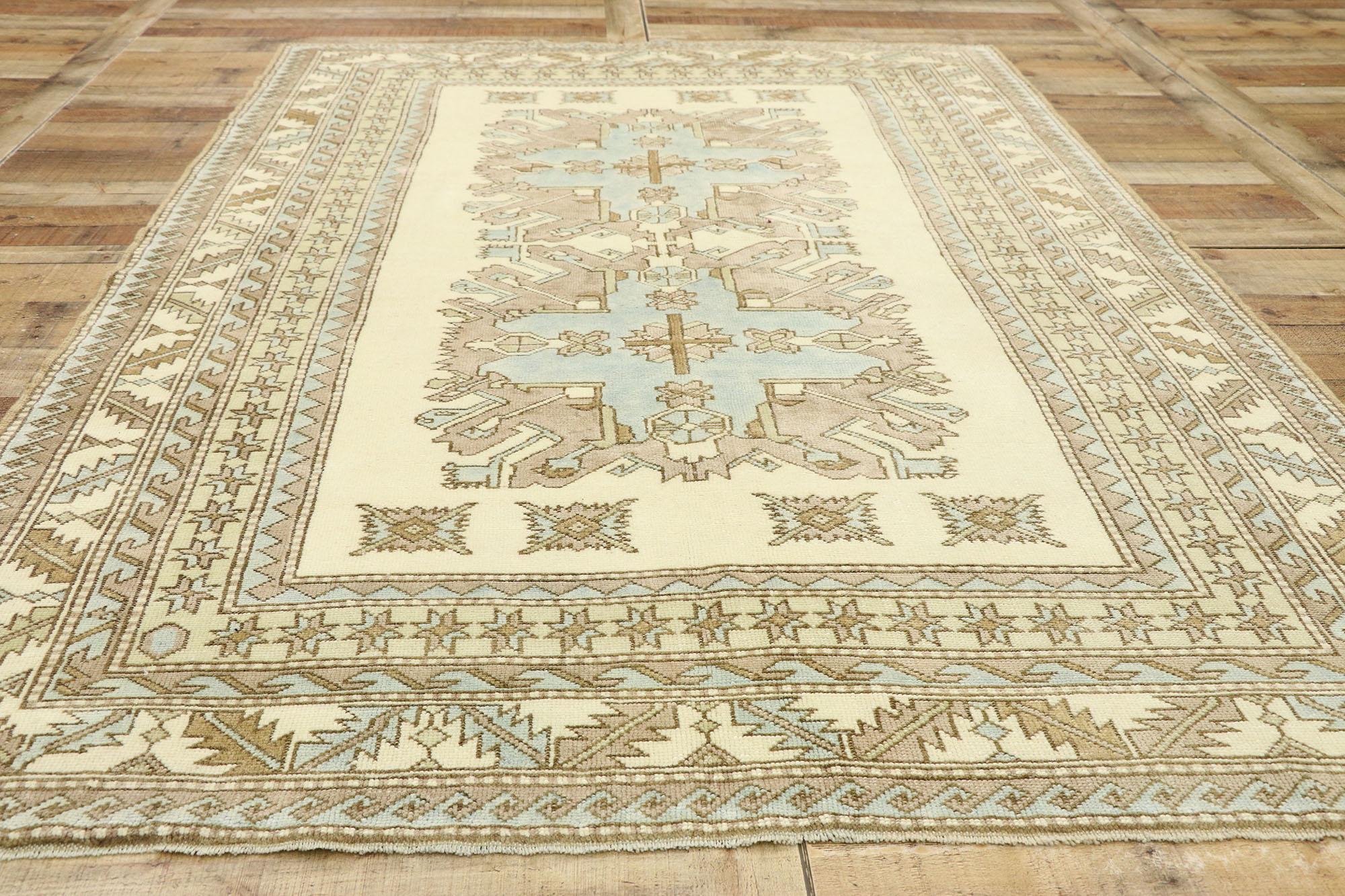 New Contemporary Turkish Rug with Caucasian Kazak Eagle Design and Modern Style For Sale 2