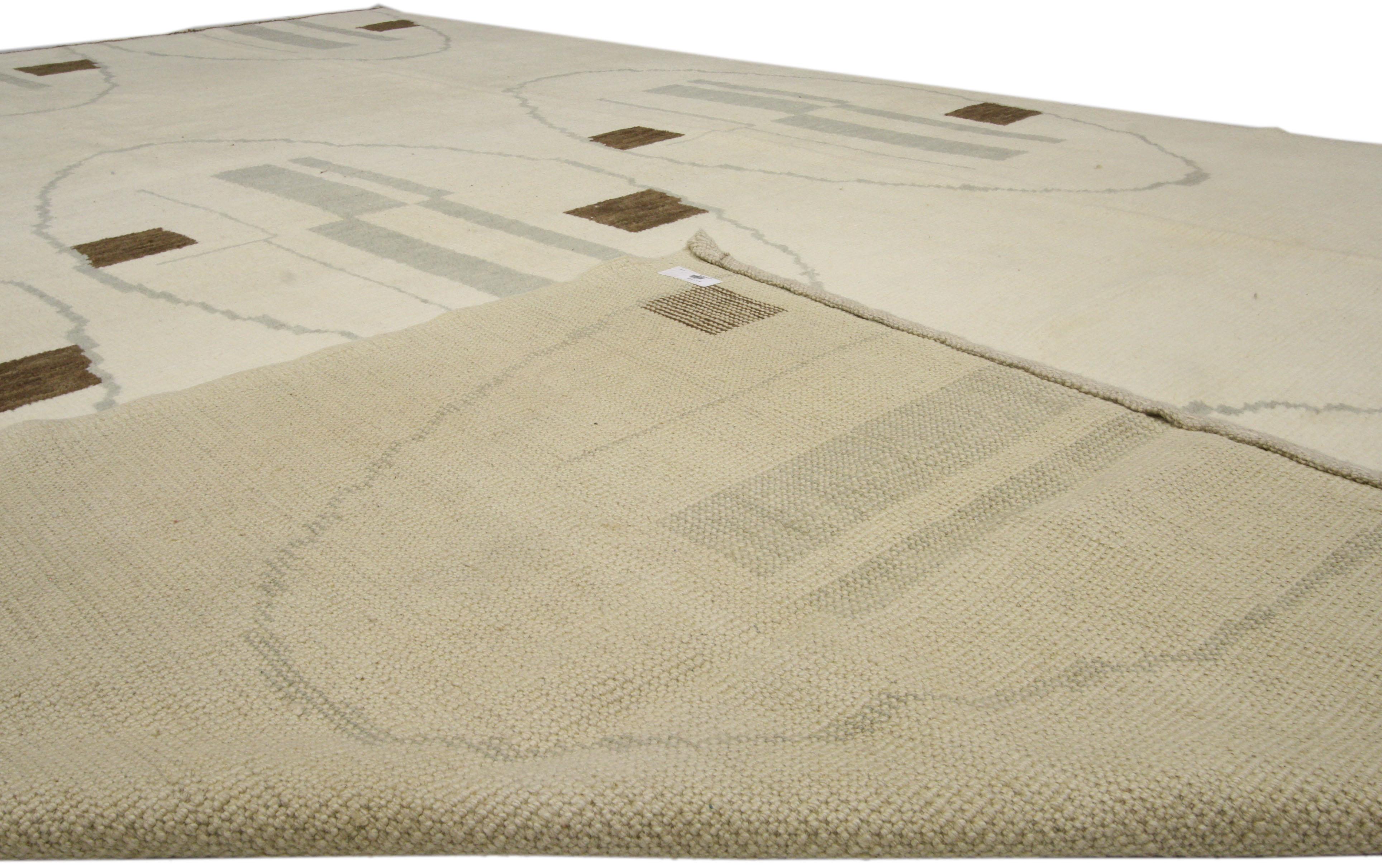 Contemporary Turkish Rug with Modern Bauhaus Design In New Condition In Dallas, TX