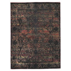 New Contemporary Vintage Style Distressed High-Low Rug