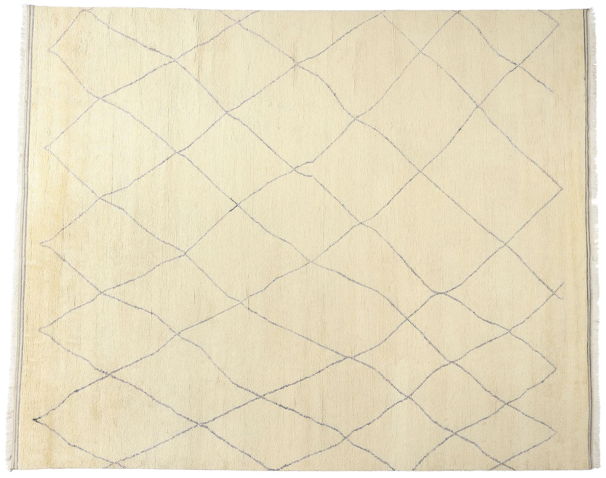 Nueva Alfombra Contemporánea Wabi-Sabi de Lana Marroquí, 11'11 x 14'10 en venta 3