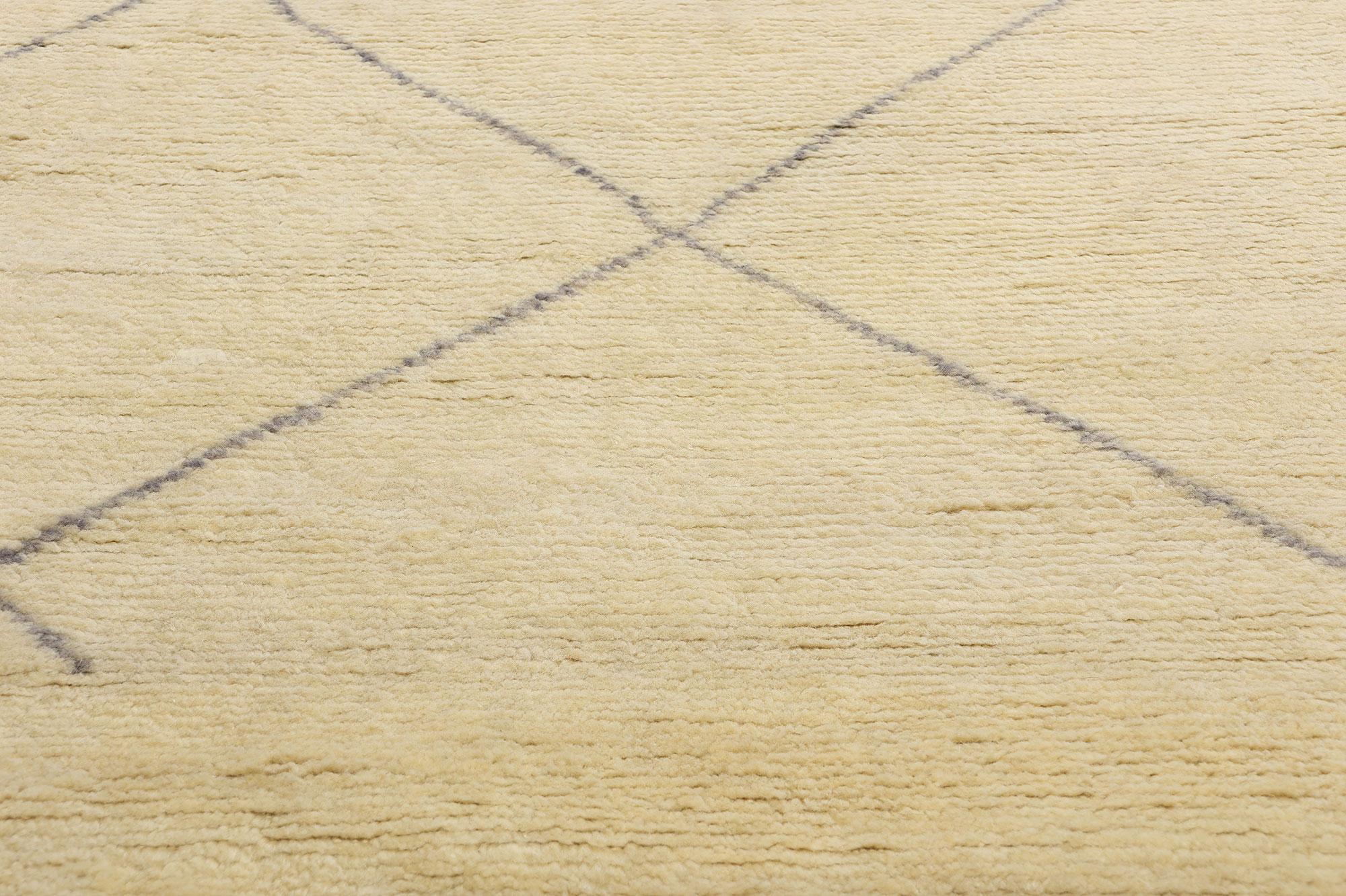 Nueva Alfombra Contemporánea Wabi-Sabi de Lana Marroquí, 11'11 x 14'10 Anudado a mano en venta