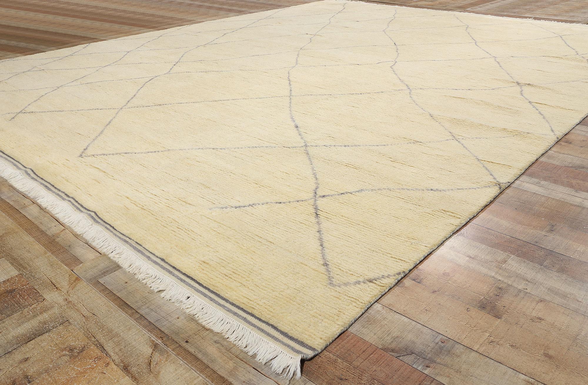 Nueva Alfombra Contemporánea Wabi-Sabi de Lana Marroquí, 11'11 x 14'10 Siglo XXI y contemporáneo en venta
