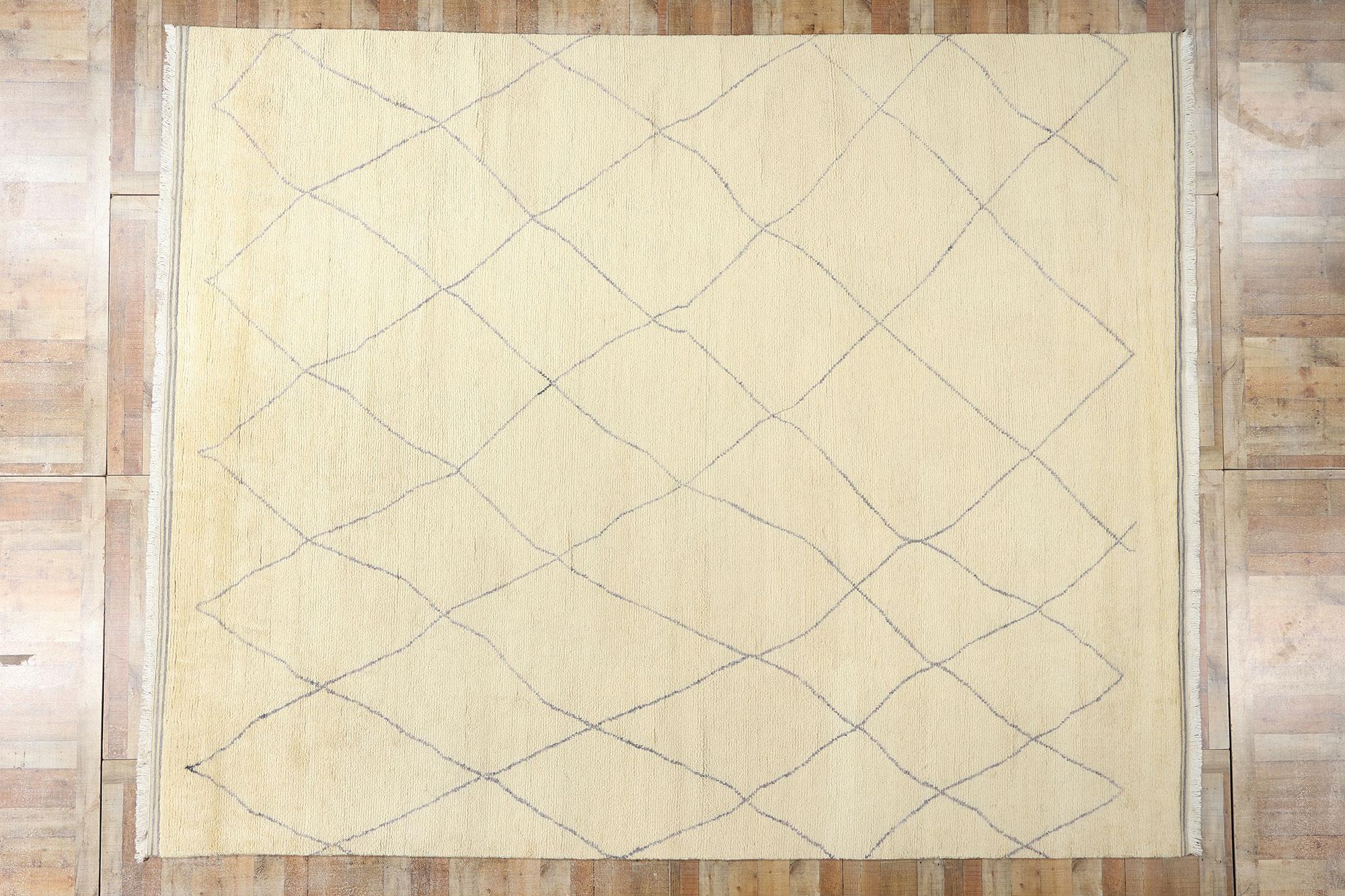 Nueva Alfombra Contemporánea Wabi-Sabi de Lana Marroquí, 11'11 x 14'10 en venta 2