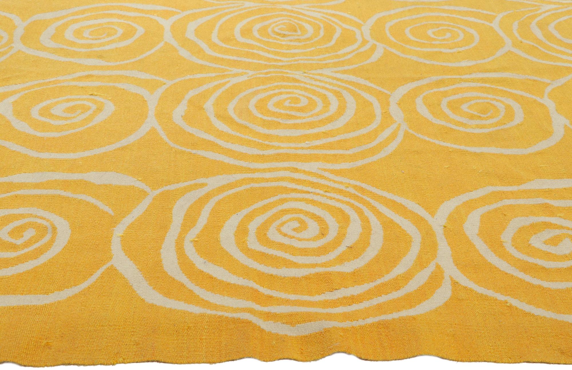 New Contemporary Yellow Kilim Rug In New Condition For Sale In Dallas, TX