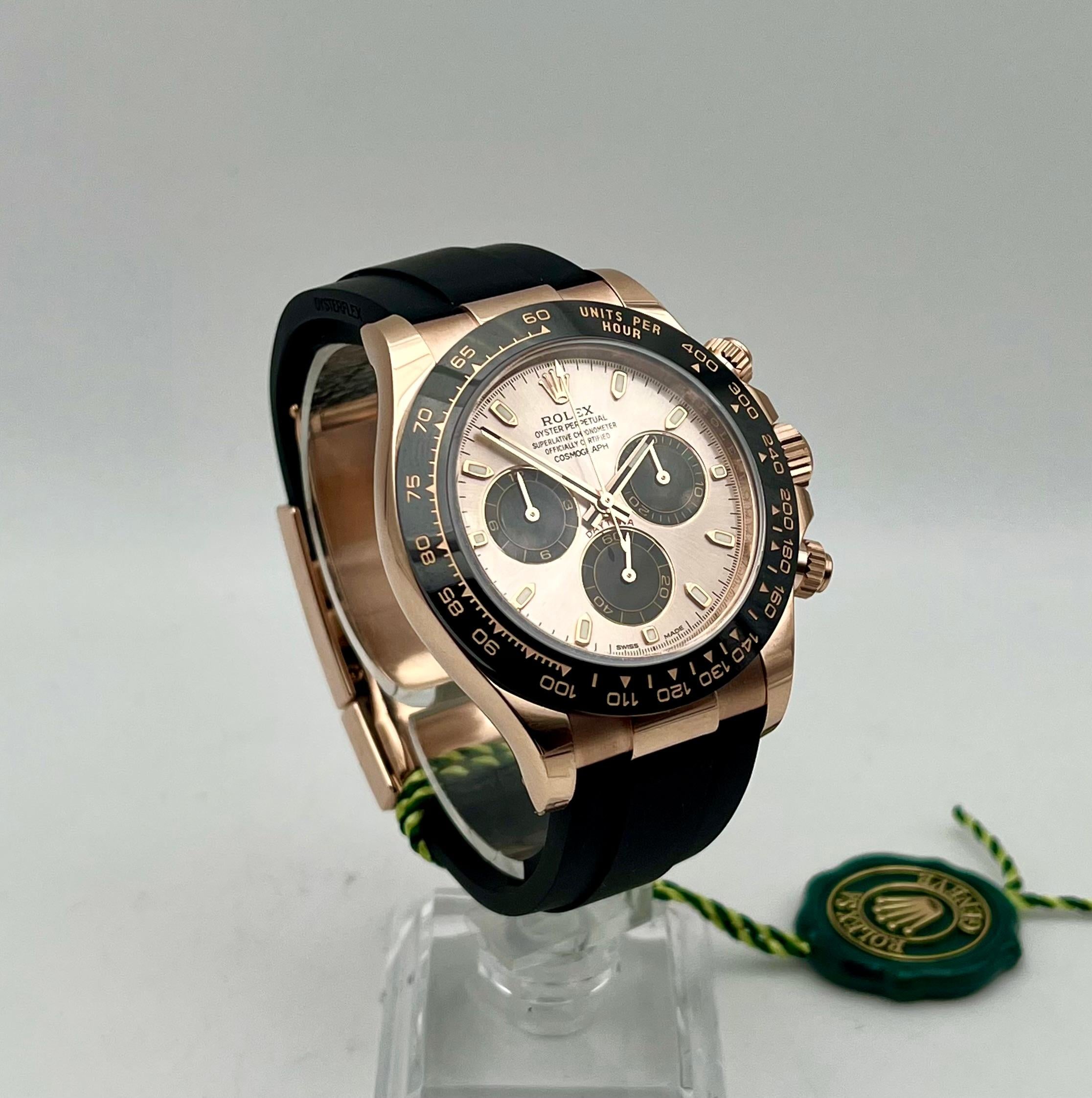 Modern New Cosmograph Daytona in 18ct Everose gold, black, with box and papers 2023