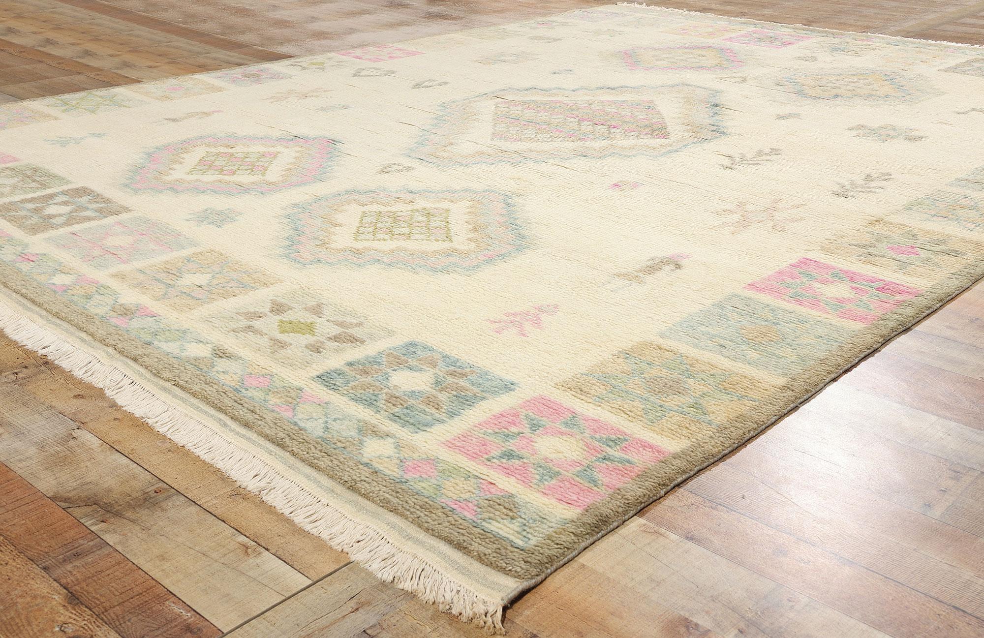 XXIe siècle et contemporain New Cozy Bohemian Diamond Contemporary Moroccan Area Rug (tapis marocain douillet à diamants) en vente