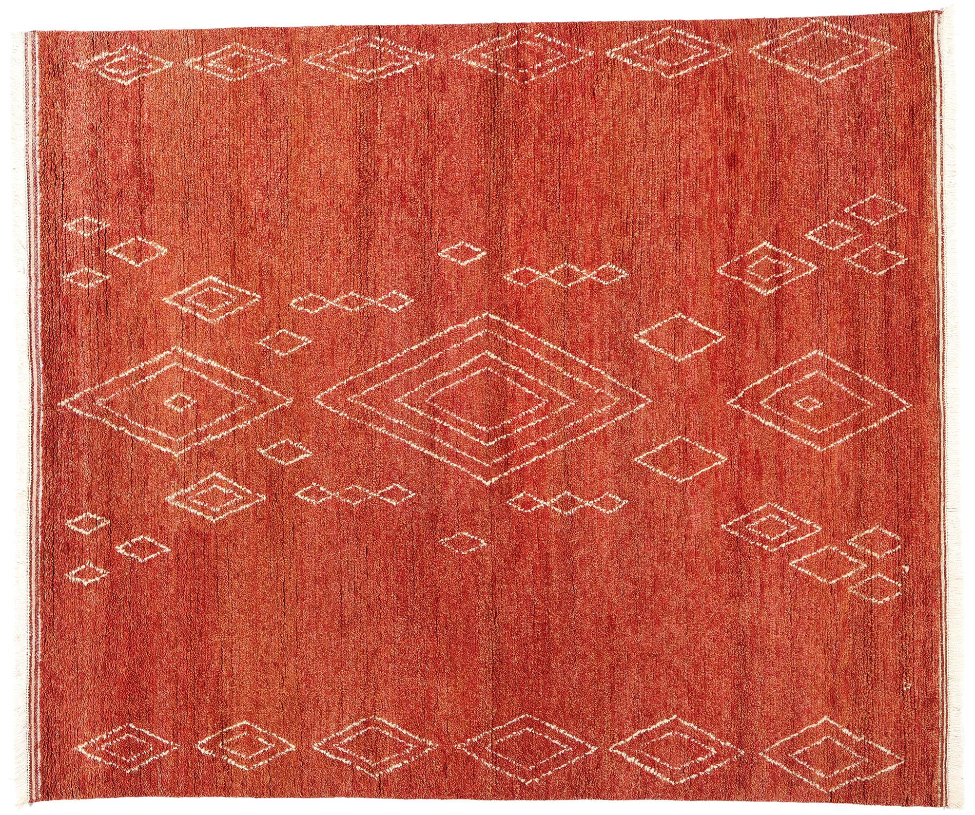 New Crimson Desert Oasis Modern Moroccan Rug, 08'03 x 09'09 For Sale 2