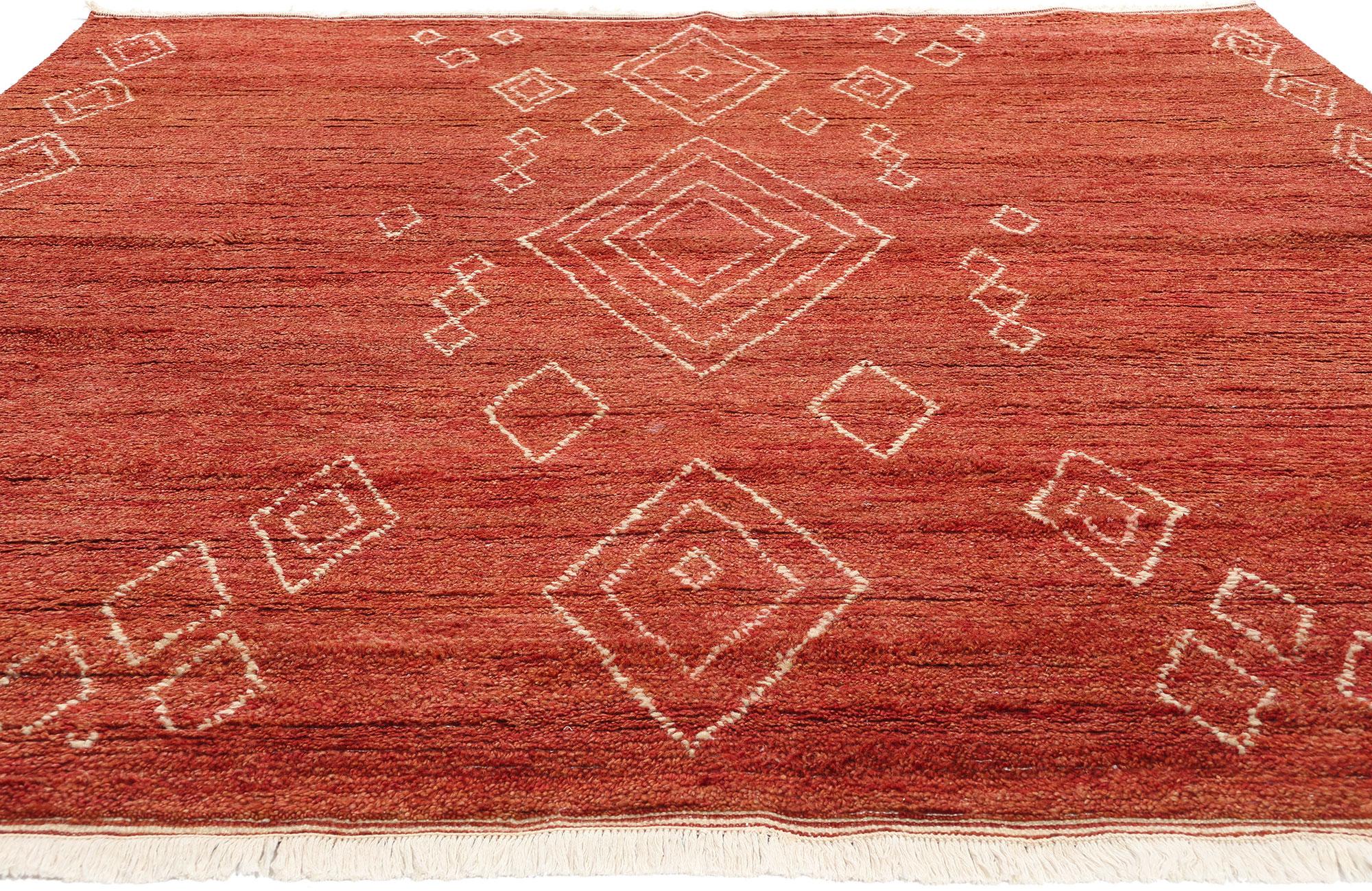 Bohemian New Crimson Desert Oasis Modern Moroccan Rug, 08'03 x 09'09 For Sale