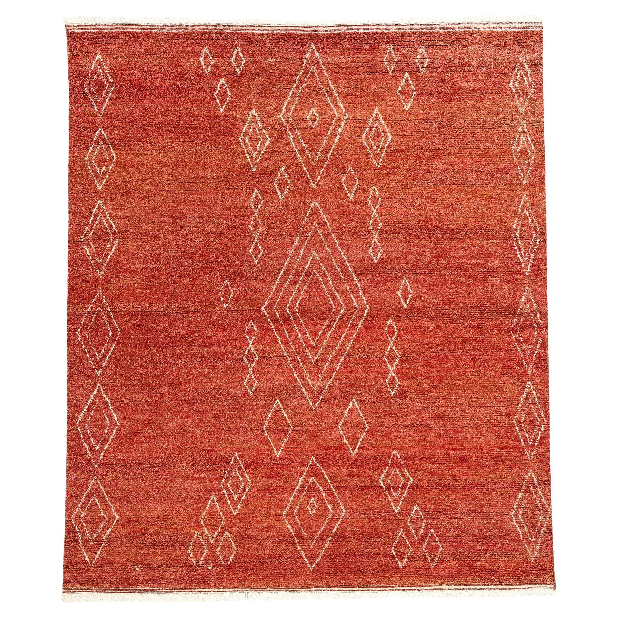 New Crimson Desert Oasis Modern Moroccan Rug, 08'03 x 09'09