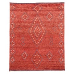 Tapis marocain rouge moderne Crimson Nomad, 08'01 x 10'00