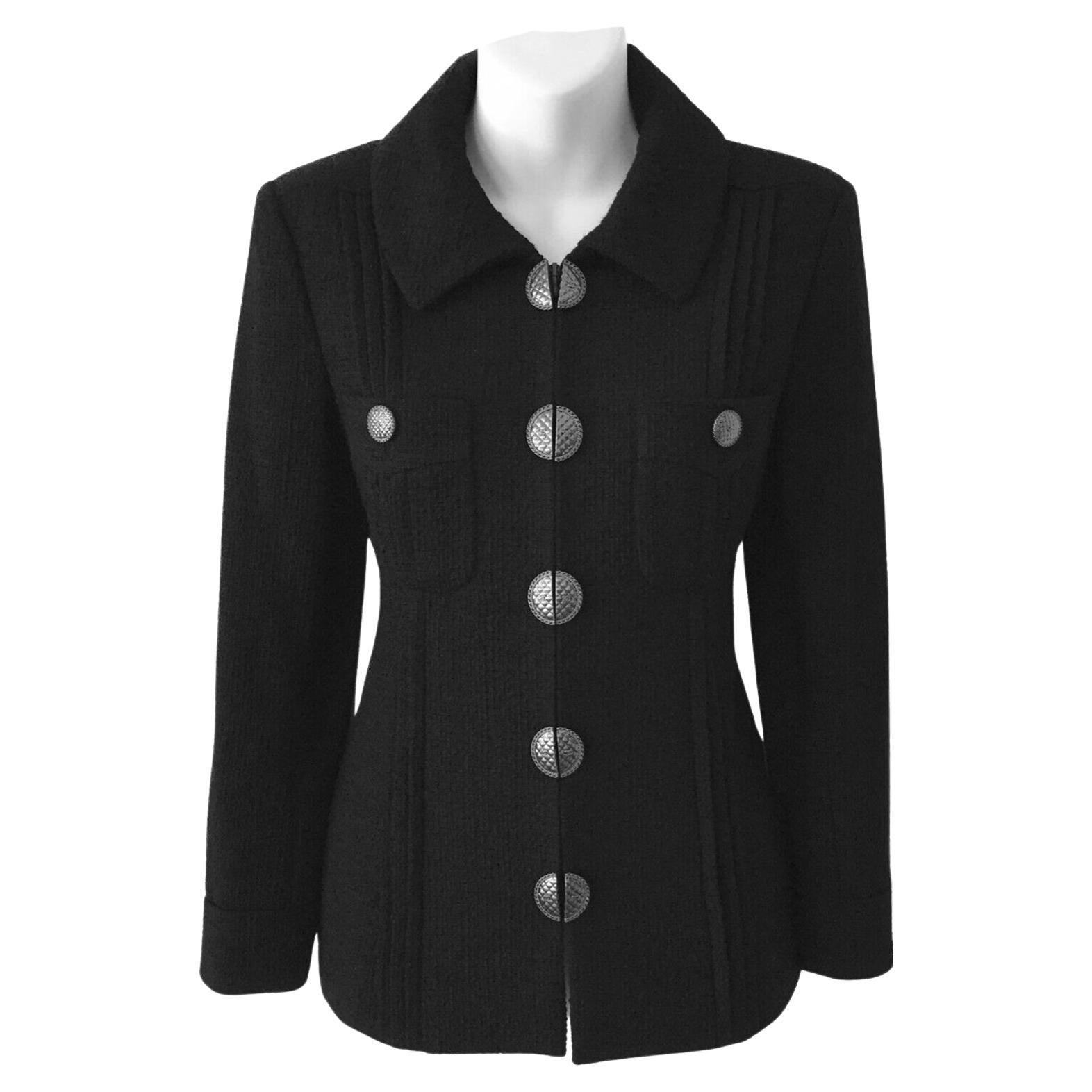 Chanel New Cuba Collection Black Tweed Jacket