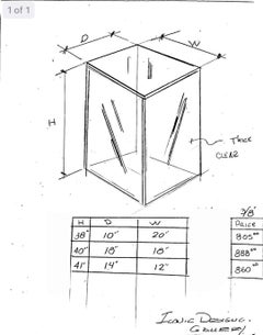 NOUVEAU Table à café en Lucite 70x48x17.5+3 piédestaux 3/8" sur mesure/ Salt Lake City