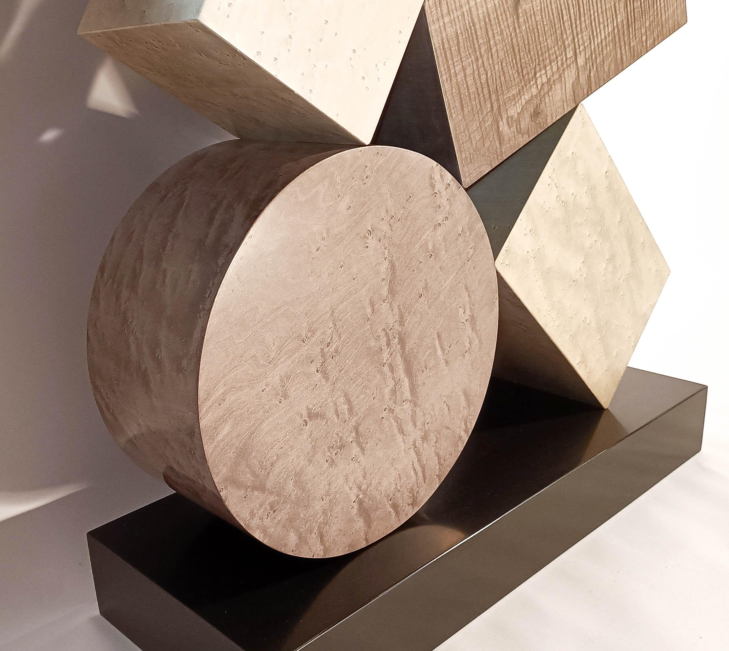 New Custom Made Console in grey and Black Tinded Marquetry By Aymeric Lefort For Sale 5