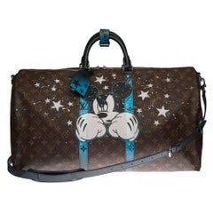 New Customized Louis Vuitton Keepall 55 Macassar "FIGHT CLUB" strap Travel bag