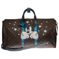 New Customized Louis Vuitton Keepall 55 Macassar "FIGHT CLUB" strap Travel bag
