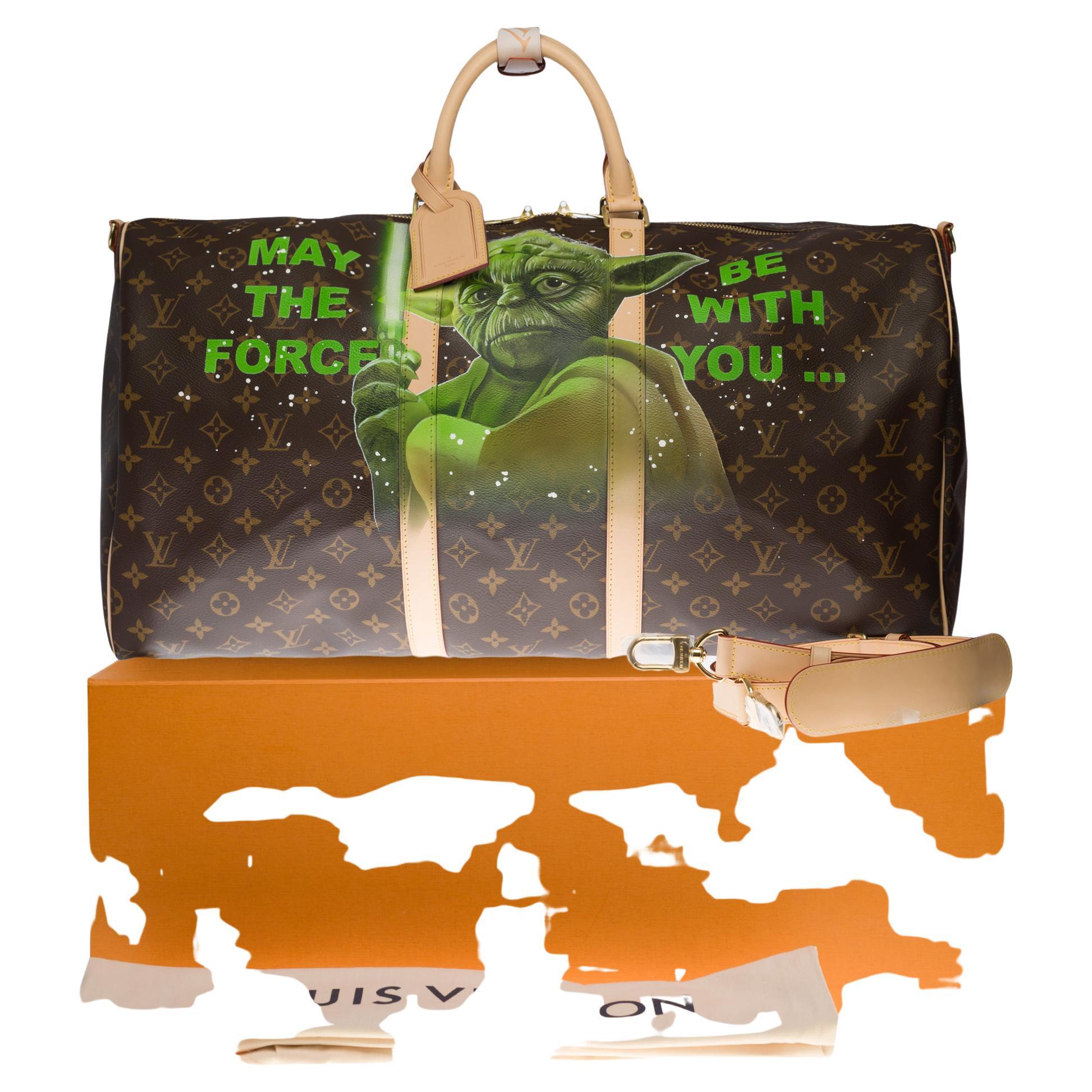 New Customized Louis Vuitton Keepall 55 strap Monogram 