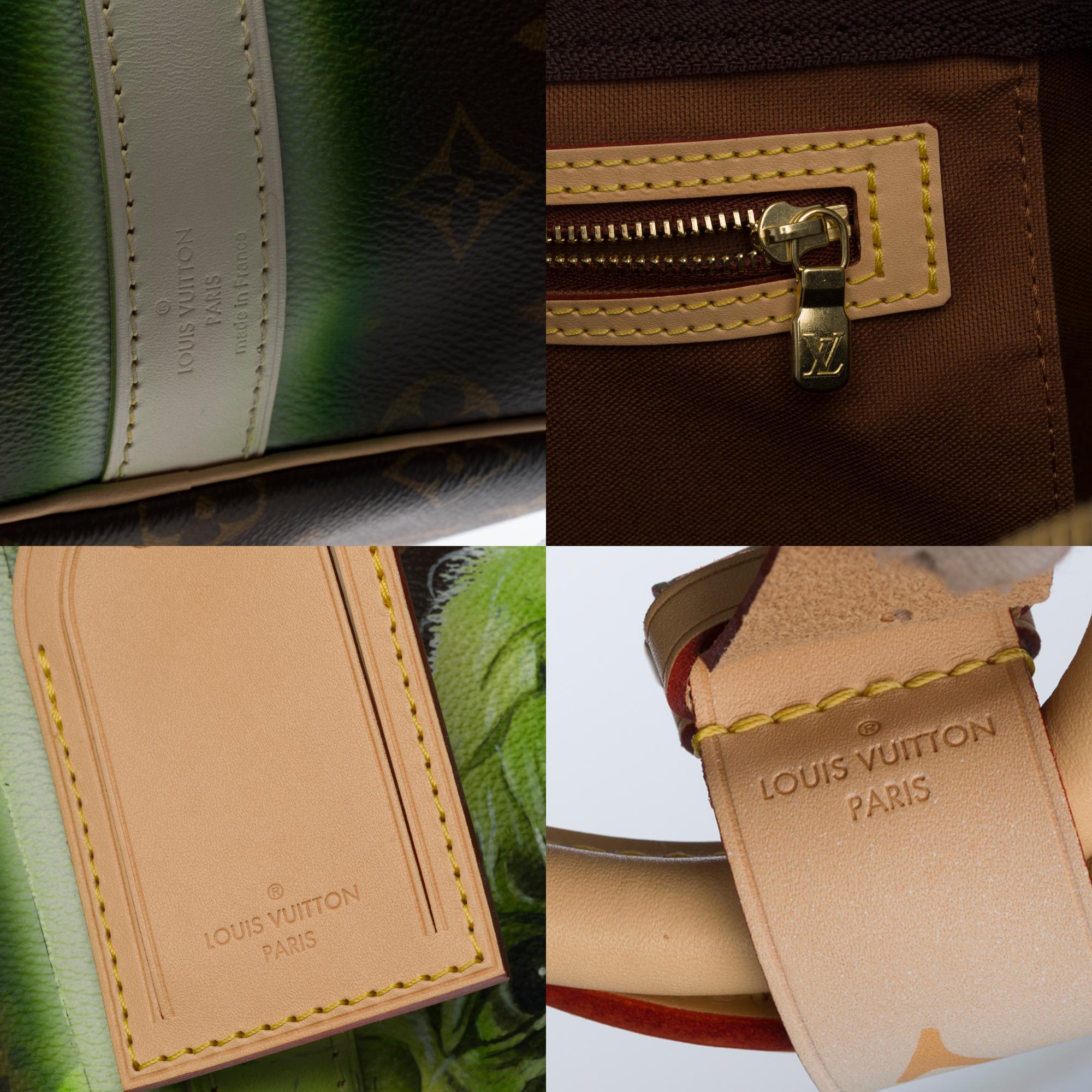 New Customized Louis Vuitton Keepall 55 strap Monogram 