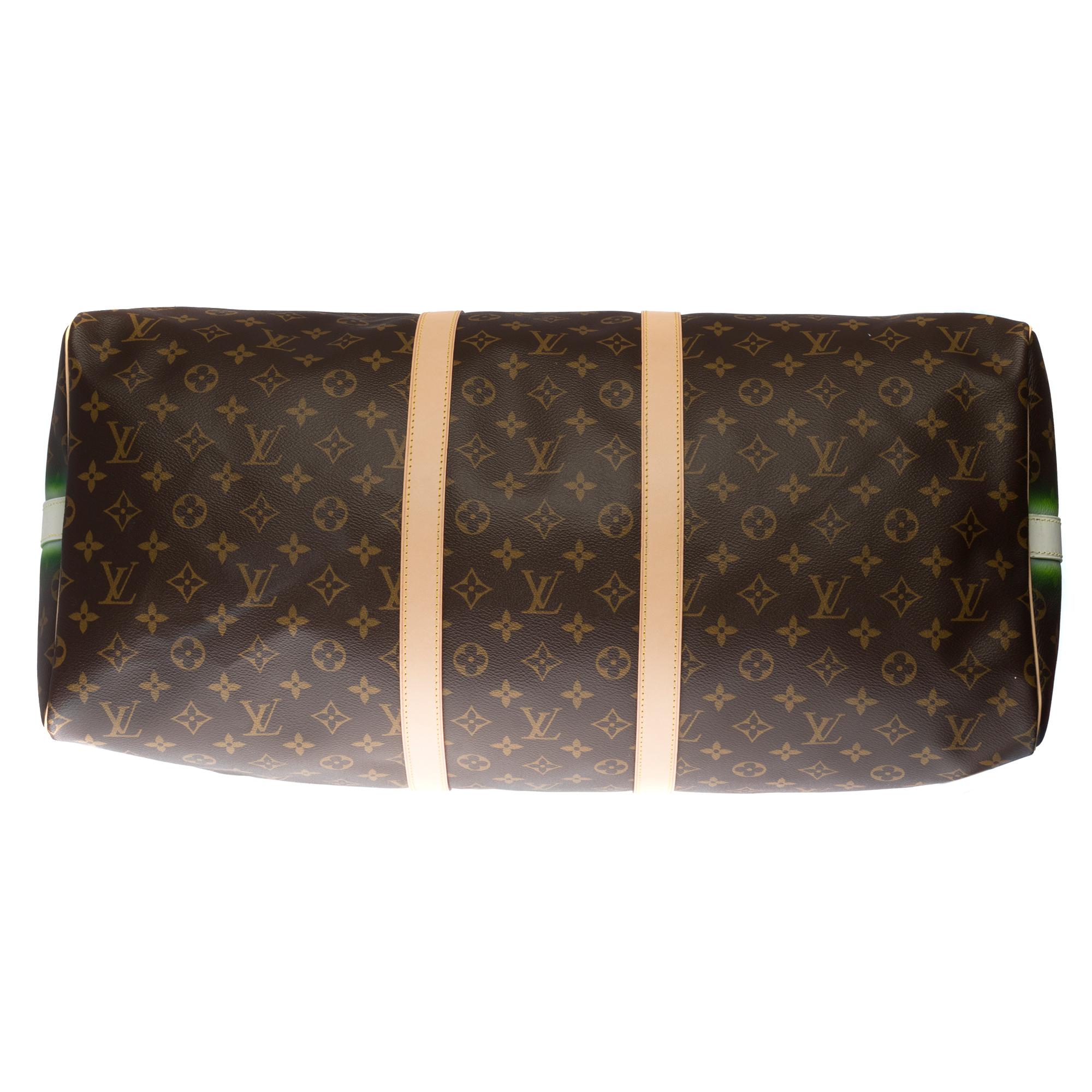 New Customized Louis Vuitton Keepall 55 strap Monogram 