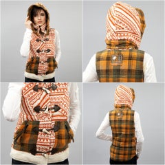 New Da-Nang Knit Wool Vest With Detachable Hood $486