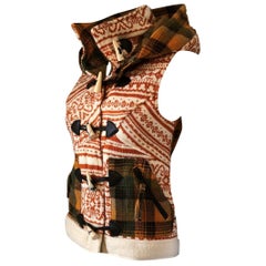 New Da-Nang Knit Wool Vest With Detachable Hood 