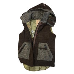 Da-Nang Veste en laine tricotée avec capuche détachable, taille M, 486 $