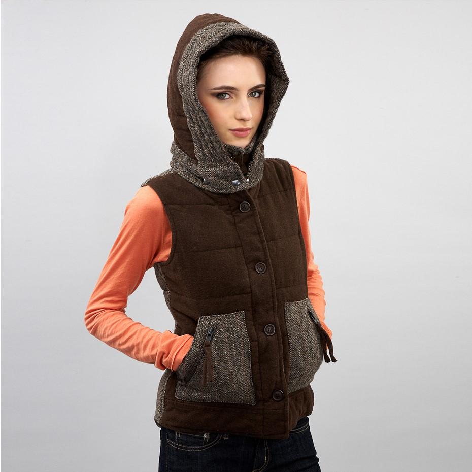 New Da-Nang Knit Wool Vest With Detachable Hood Sz M $486 2