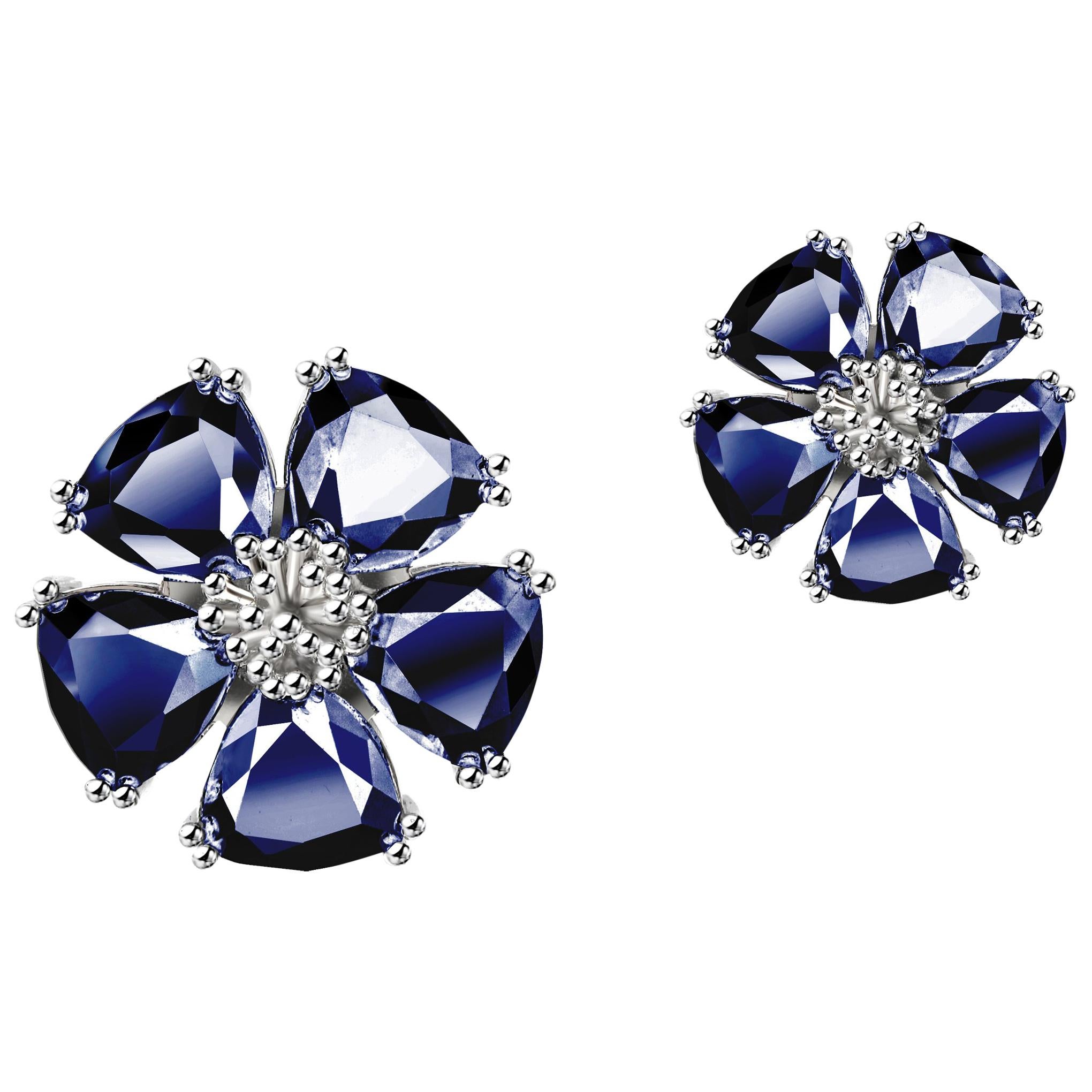 dark blue stone earrings