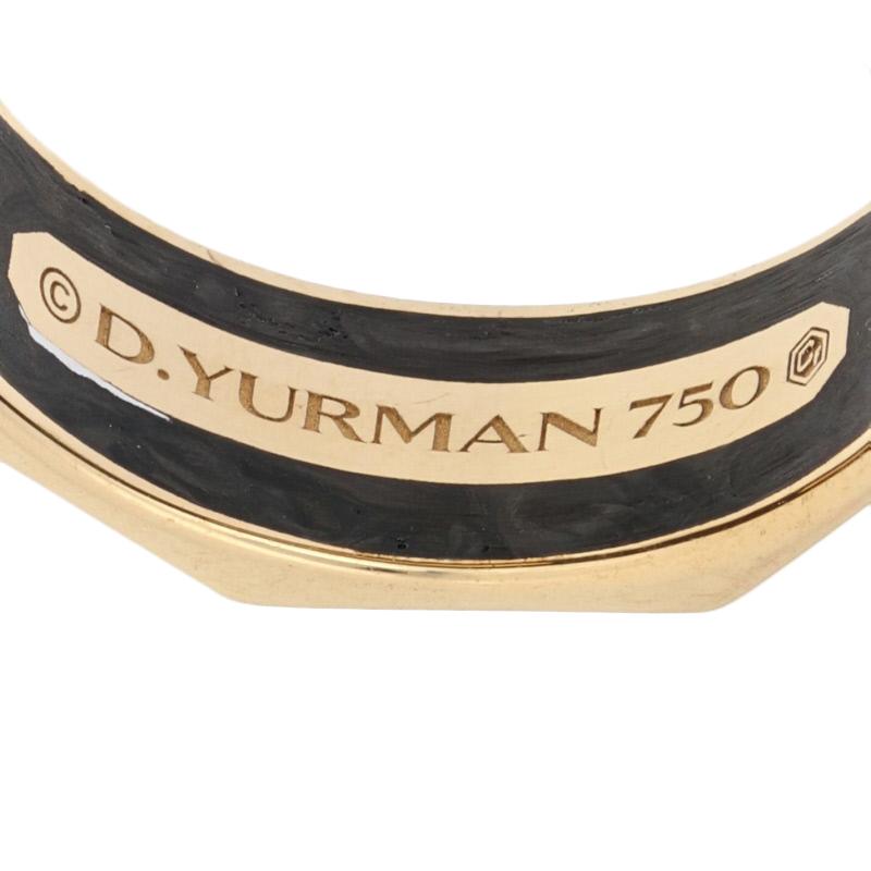 David Yurman Torqued Faceted Forged Carbon Band, 18 Karat Gold Ring 1