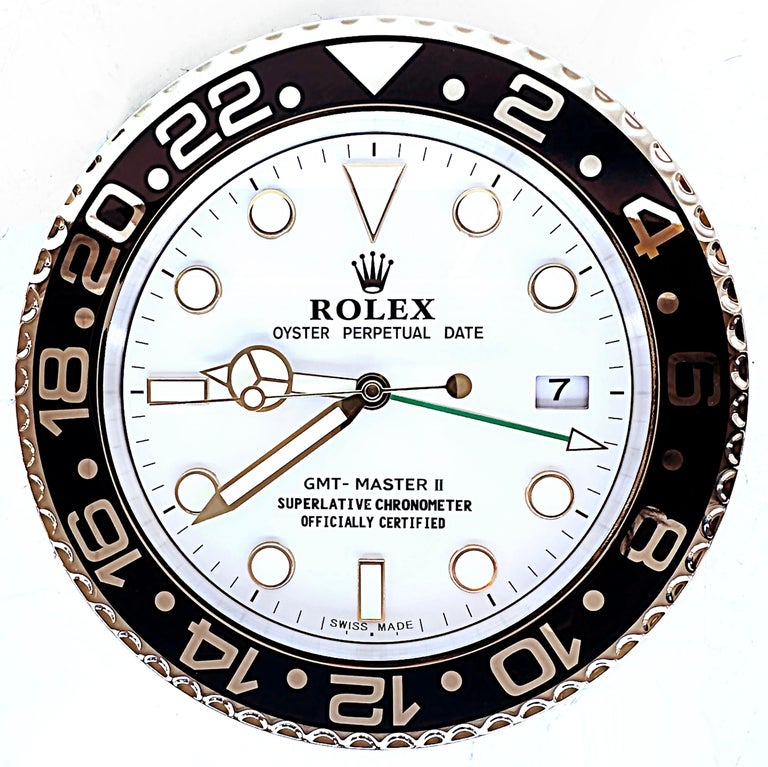 New Dealer's Oyster Perpetual Advertising Rolex Wall Clock, Battery-Powered  For Sale at 1stDibs | rolex wall clock amazon, rolex clock wall, rolex  clock for sale