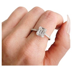 New Deco-Style baguette cut and round brilliant cut Diamond Ring